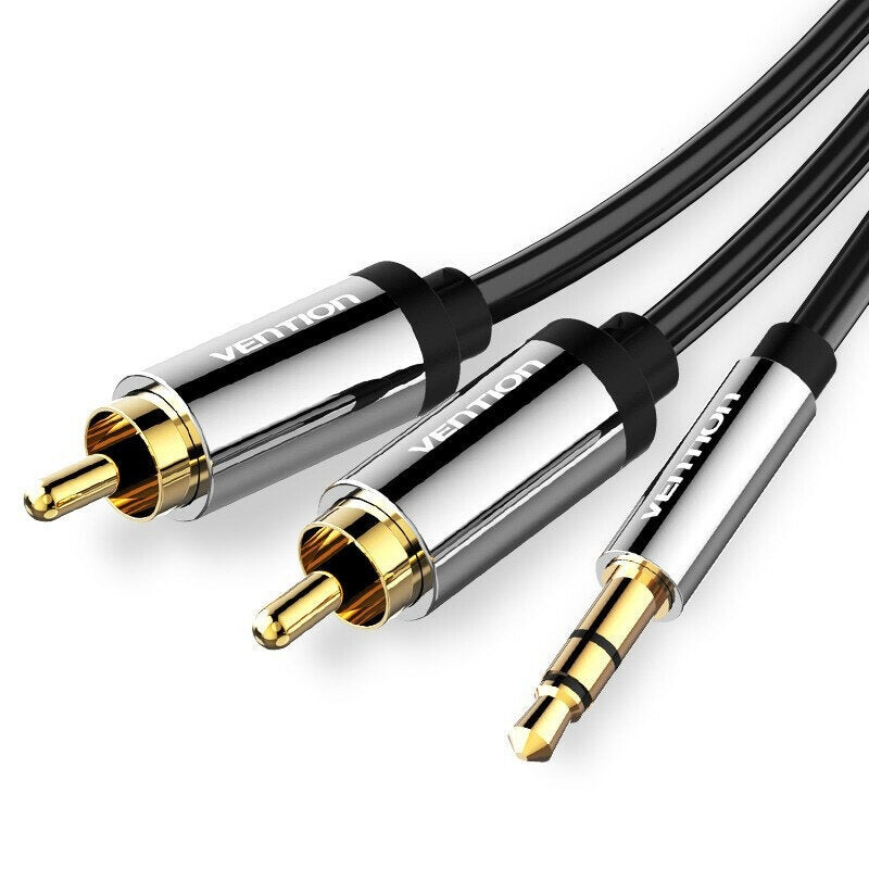 VENTION BCF 3.5mm Stereo to 2RCA Audio Cable Speaker Cable for Computer PC DVD TV Phone Tablet