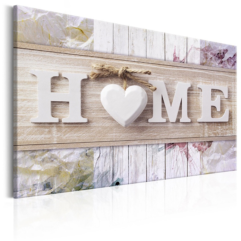 1pcs Canvas Print Painting Wall Decor Letter HOME Wall Hanging Decorative Art Pictures Frameless for Home Office