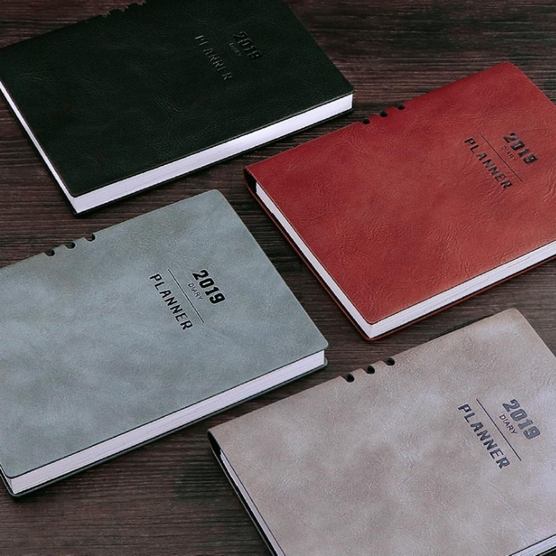 2019 schedule this work efficiency manual time management notebook sub-planning stationery one day one page record