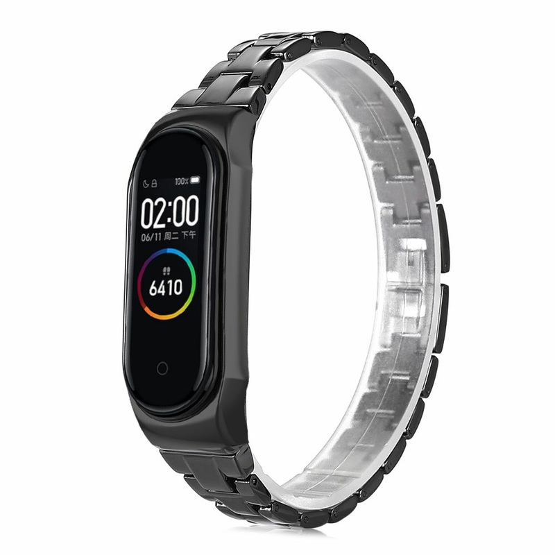 Bakeey Stainless Replacement Butterfly Buckle Watch Band for Xiaomi Mi Band 4&3 Smart Watch Non-original