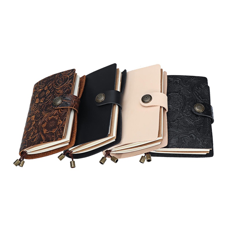 Creative notebook custom handmade leather notepad retro travel book