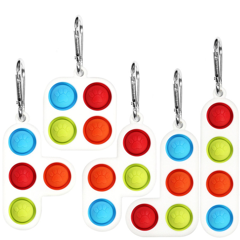 Fidget Bubble Toy Set Anxiety Stress Reliever Board Game Sensory Simple Dimple Silicone Puzzle Toy Decompression Artifact for Kids and Adults