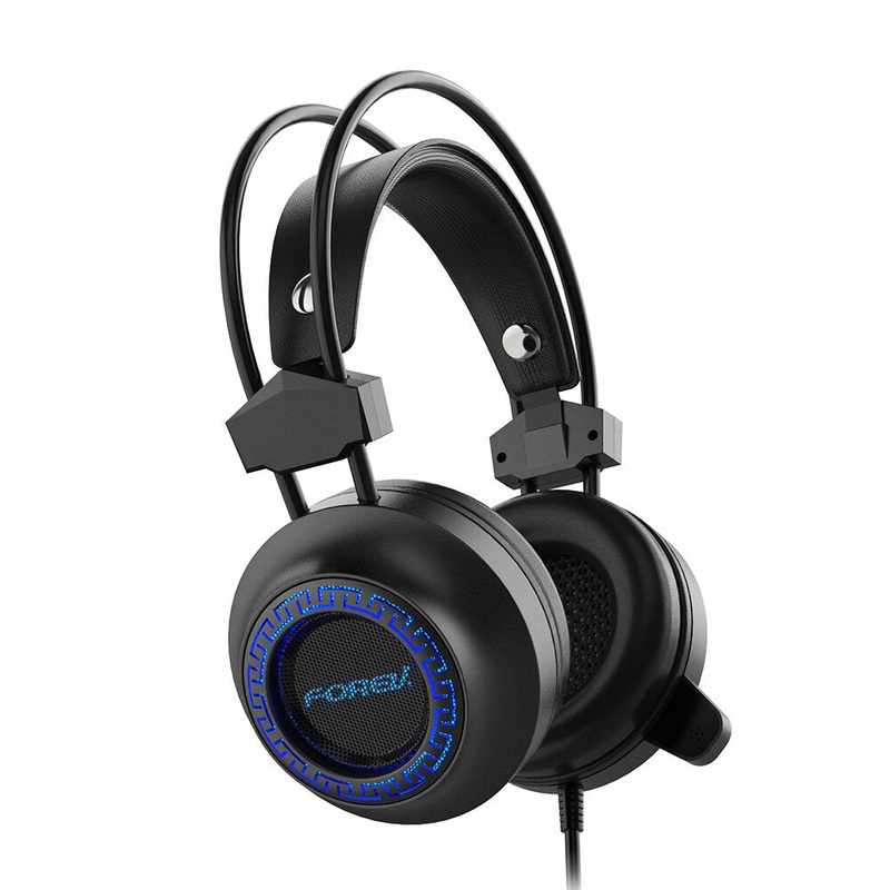 FOREV FV-G93 Gaming Headset 7.1 Channel 50mm Driver Stocking Stereo Sound RGB Cool Light Noise Reduction Microphone for ps4 Xbox