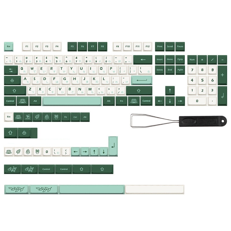 JSJT 137 Keys Botanical Garden Keycap Set XDA Profile PBT Sublimation Custom Keycaps for Mechanical Keyboards