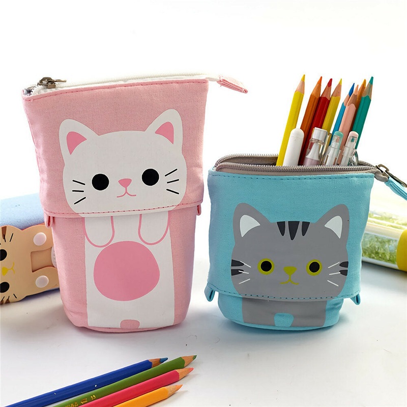 Pen Pencil Case Multifunctional Pen Holder Variable Drop Down Canvas Pencil Bag Stationery Students Supplies