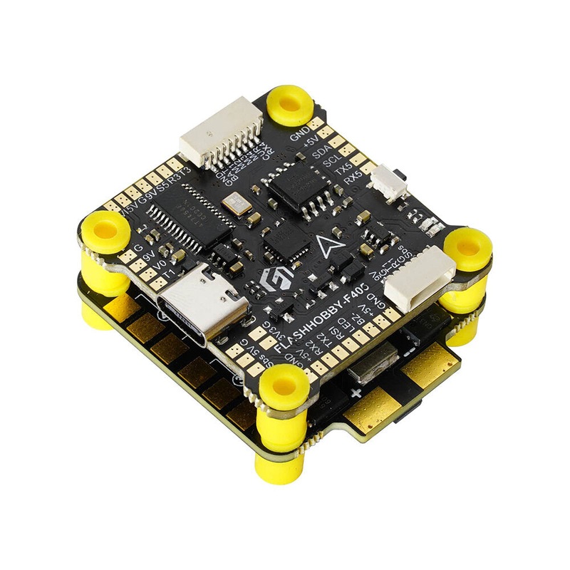 30.5×30.5mm Flashhobby F405 MPU6000 F4 OSD Blackbox Flight Controller with 5V 9V BEC Output & 60A BL_S 4in1 ESC 3-6S Stakc for RC FPV Racing Drone