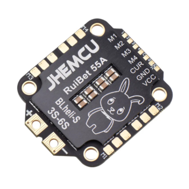 30.5×30.5mm JHEMCU RuiBet 55A BLHELI_S Dshot600 3-6S 4in1 Brushless ESC for DIY RC Drone FPV Racing