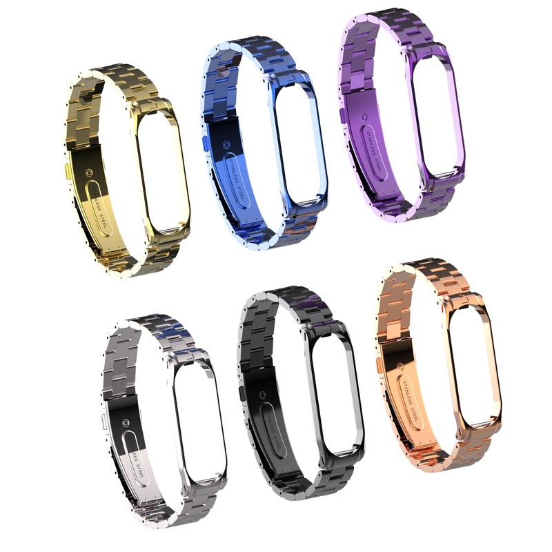 Bakeey Metal Steel Watch Band Replacement Watch Strap for Xiaomi mi band 3/4 Smart Watch Non-original
