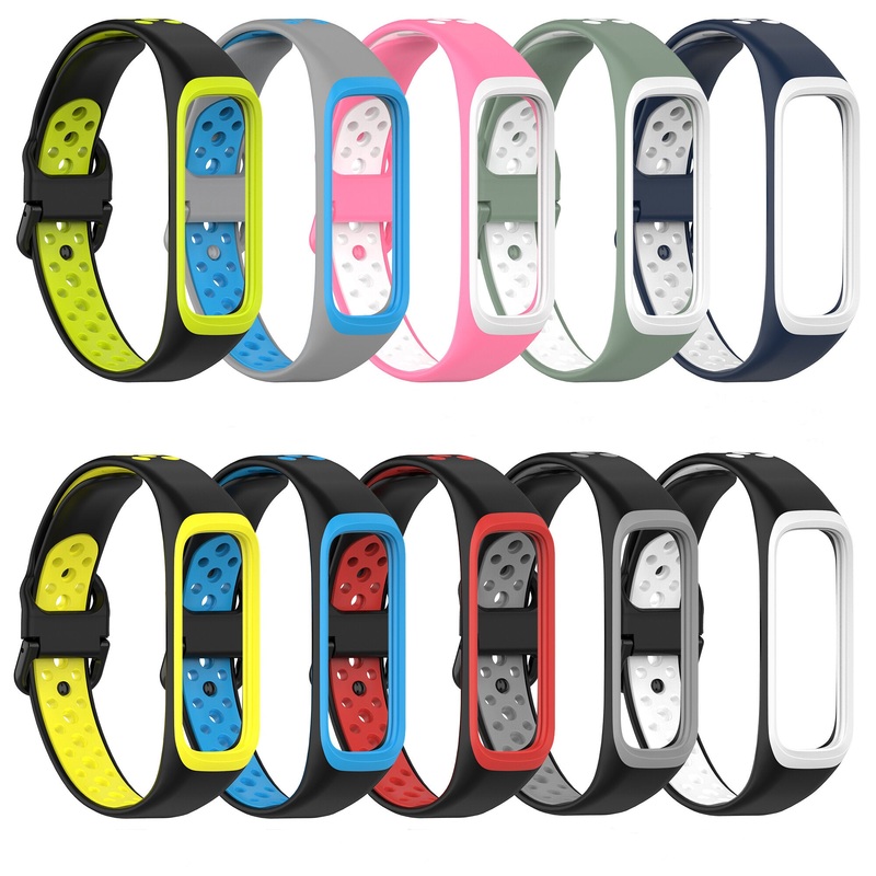 Bakeey Rubber Two-color Replacement Strap Smart Watch Band For Samsung Galaxy Fit 2