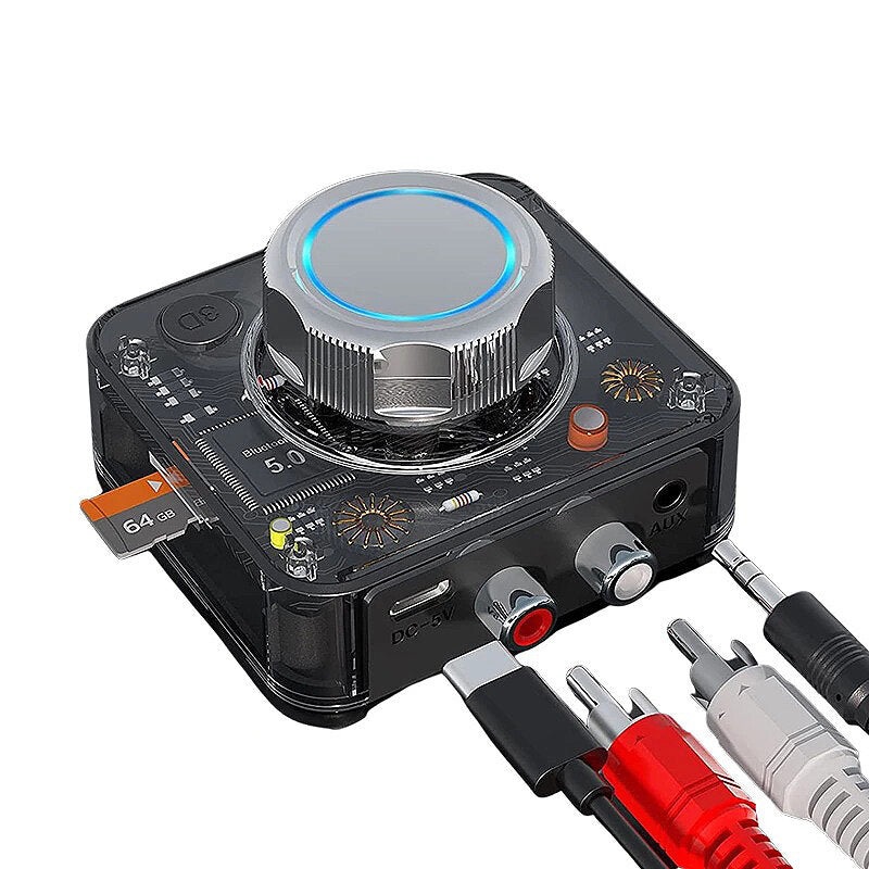 BR04 bluetooth Audio Receiver 3D Stereo Music Wireless Adapter TF Card RCA 3.5mm AUX Jack for Car Kit Wired Speaker Headphone
