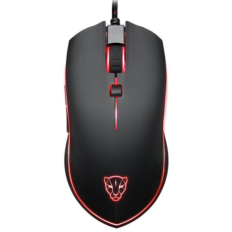 MOTOSPEED V40 USB Wired Gaming Mouse RGB 500/1000/1500/2000/3000/4000DPI Support Macro Programming Gamer Mice with 6 Buttons for PC Laptop Apple MacBook