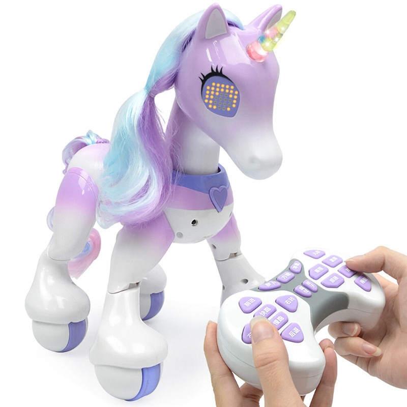 Unicorn Robot Cartoon Cute Animal Intelligent Induction Electric Model Pet Educational Toys for children