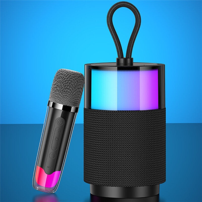 USAMS bluetooth 5.3 Speaker Music Wireless Speaker With Microphone 360 Stereo Sound Outdoor Colorful Subwoofer Portable Speaker