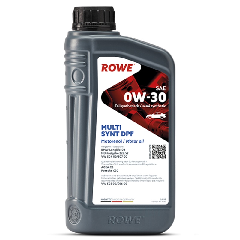 ROWE Hightec MULTI SYNT DPF SAE 0W-30 Synthetic Motor Oil – 1 Liter