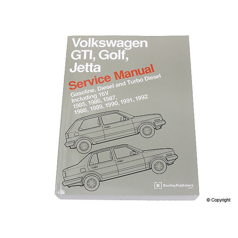 Bentley Repair Manual VW Mk2 Golf/Jetta 8v/16v 1985-92