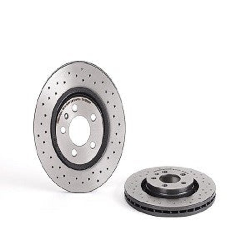 Cross Drilled 11 Inch vented front rotor 5-lug – pair