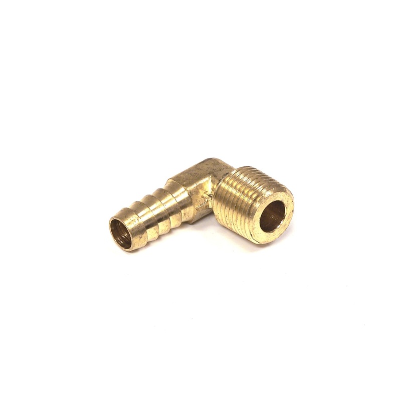 Oil Cooler Part: Brass Push-on Hose Fitting 90 Deg Elbow for 1/2 Hose ID X 1/2 NPTF Male Pipe