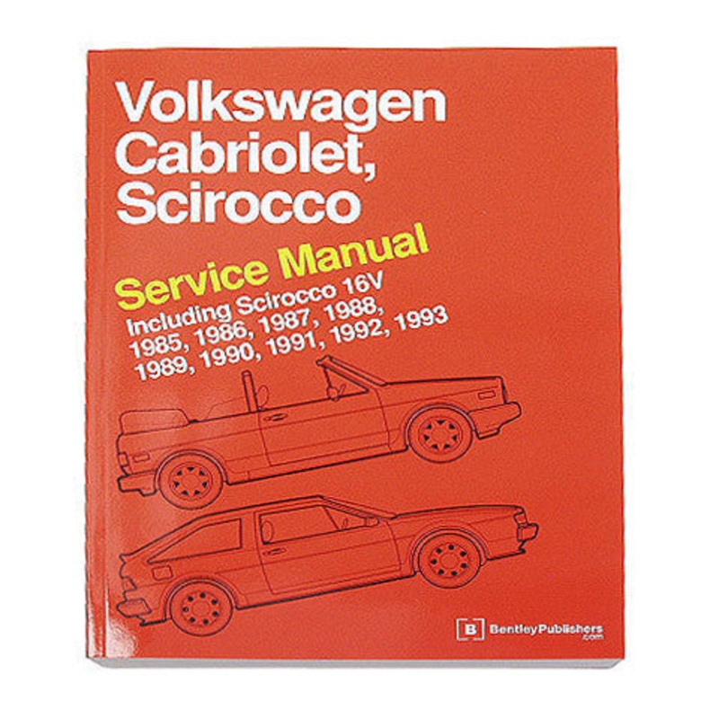 Bentley Repair Manual – VW Mk1 Scirocco/Cabriolet 8v/16v