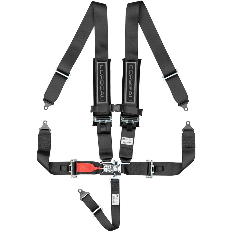 Corbeau 3-Inch SFI Approved 5-Point 3 Latch and Link Harness Belts