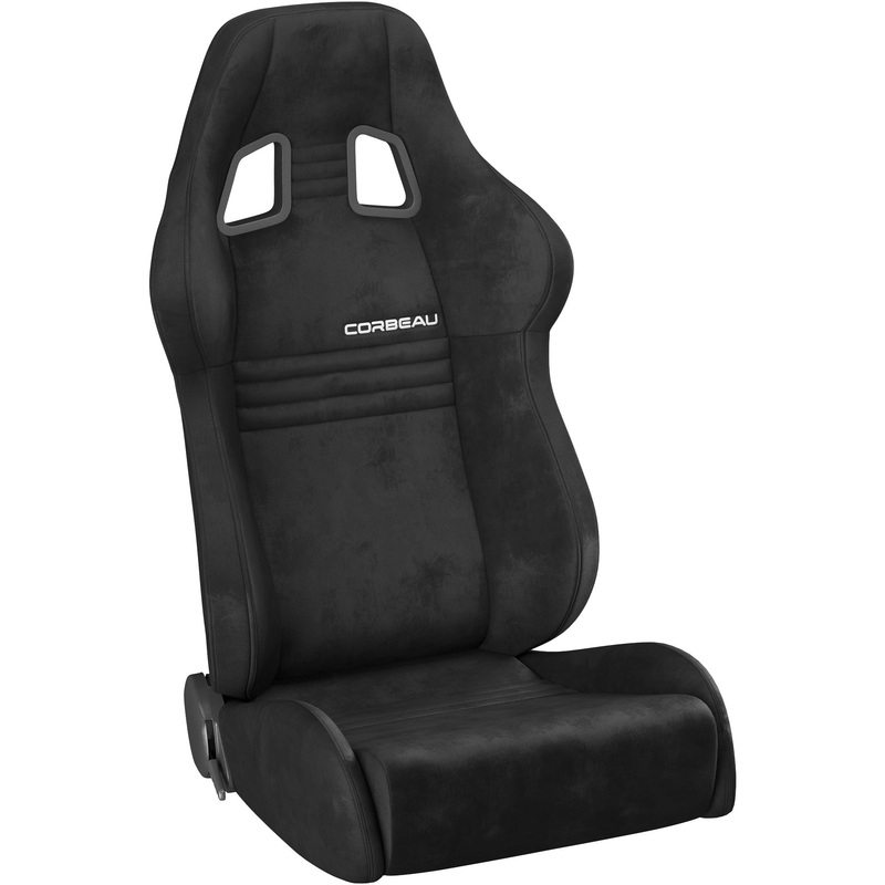 Corbeau A4 Reclining Seat Pair (Driver & Passenger) – Black Microsuede