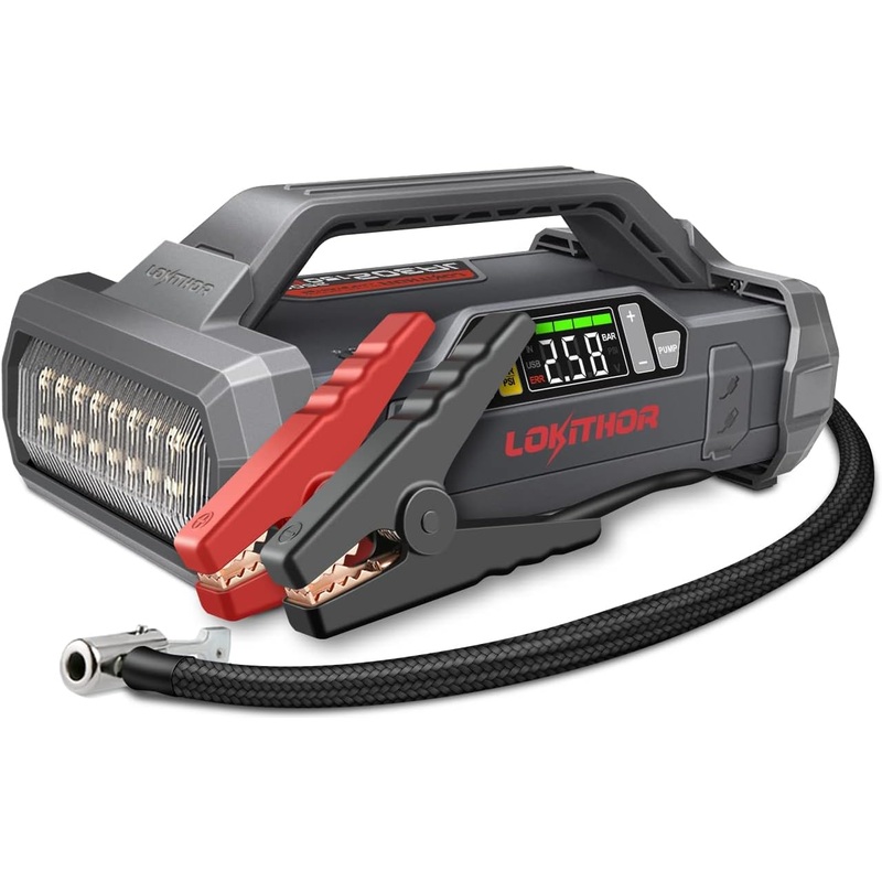 LOKITHOR JA302 Jump Starter with Air Compressor 2500Amp