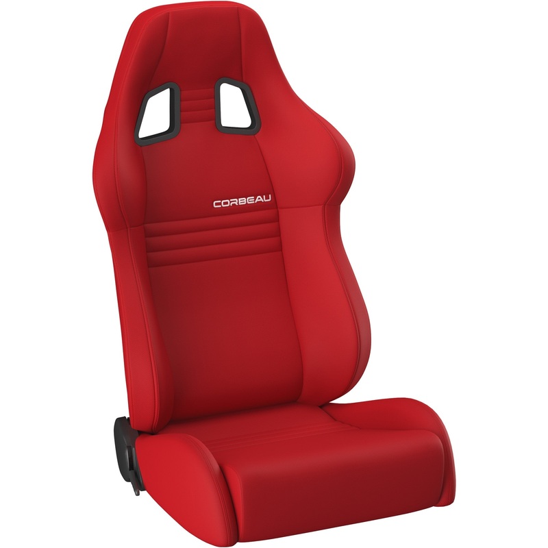 Corbeau A4 Reclining Seat Pair (Driver & Passenger) – Red Cloth