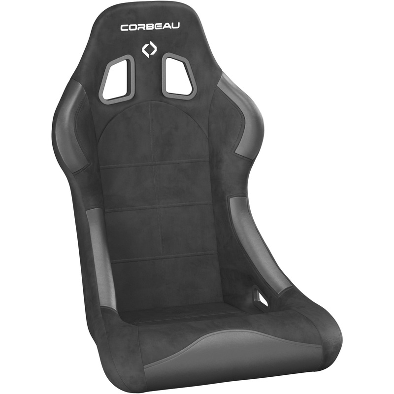 Corbeau Forza Fixed Back Racing Seat – Black Microsuede