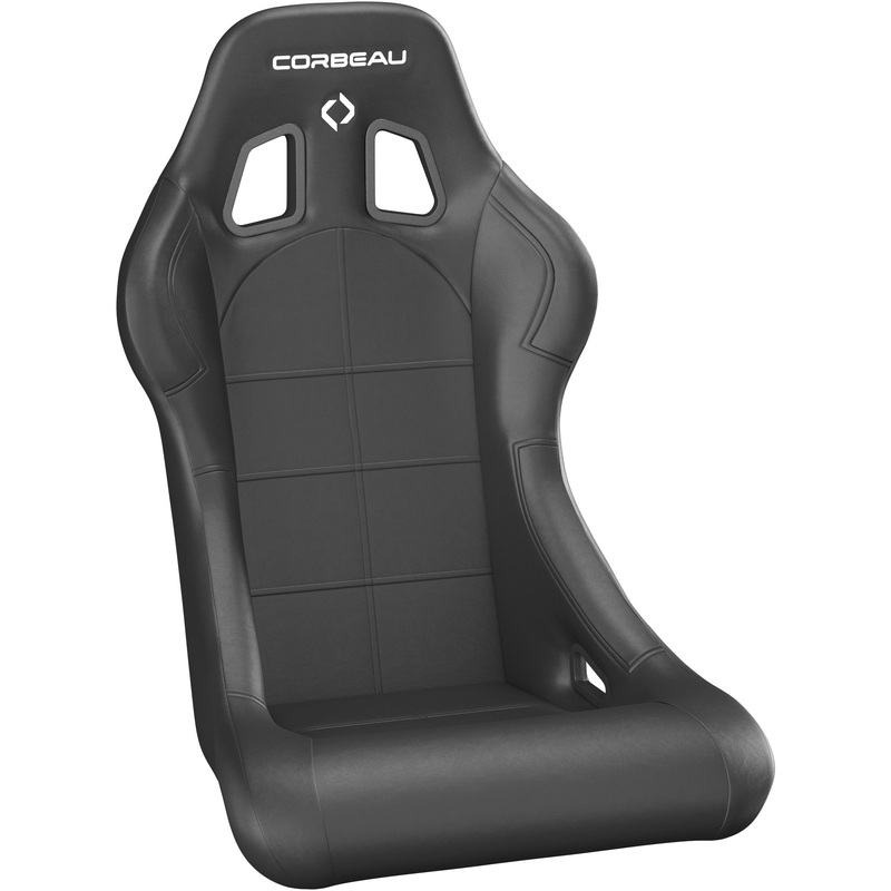 Corbeau Forza Fixed Back Racing Seat – Black Vinyl