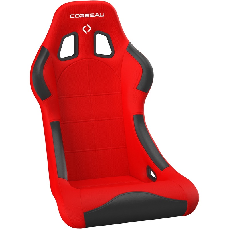 Corbeau Forza Fixed Back Racing Seat – Red Cloth