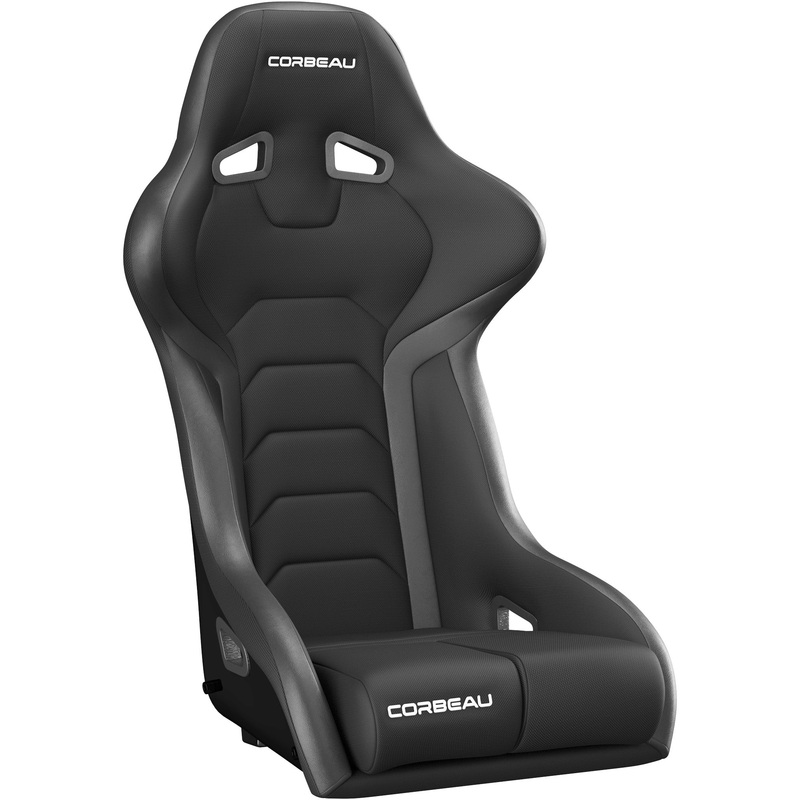 Corbeau FX1 Fixed Back Racing Seat – Black Cloth/Vinyl