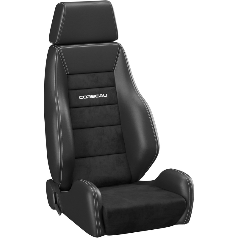 Corbeau GTS II Reclining Seat Pair (Driver & Passenger) – Black Leather/Microsuede