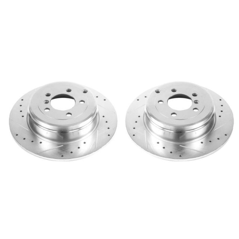 PowerStop Power Stop 03-05 Land Rover Range Rover Rear Evolution Drilled & Slotted Rotors – Pair
