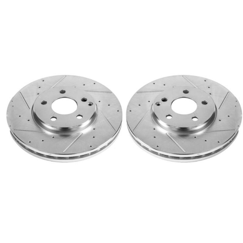 PowerStop Power Stop 04-05 Mercedes-Benz E320 Front Evolution Drilled & Slotted Rotors – Pair