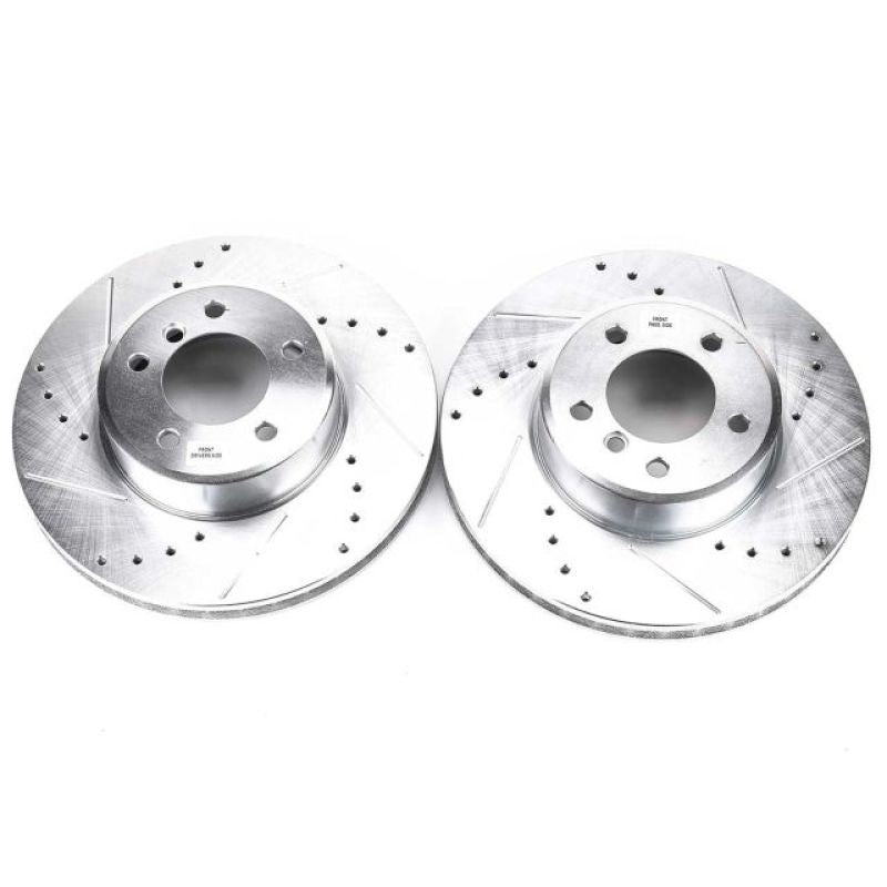 PowerStop Power Stop 04-06 BMW 525i Front Evolution Drilled & Slotted Rotors – Pair
