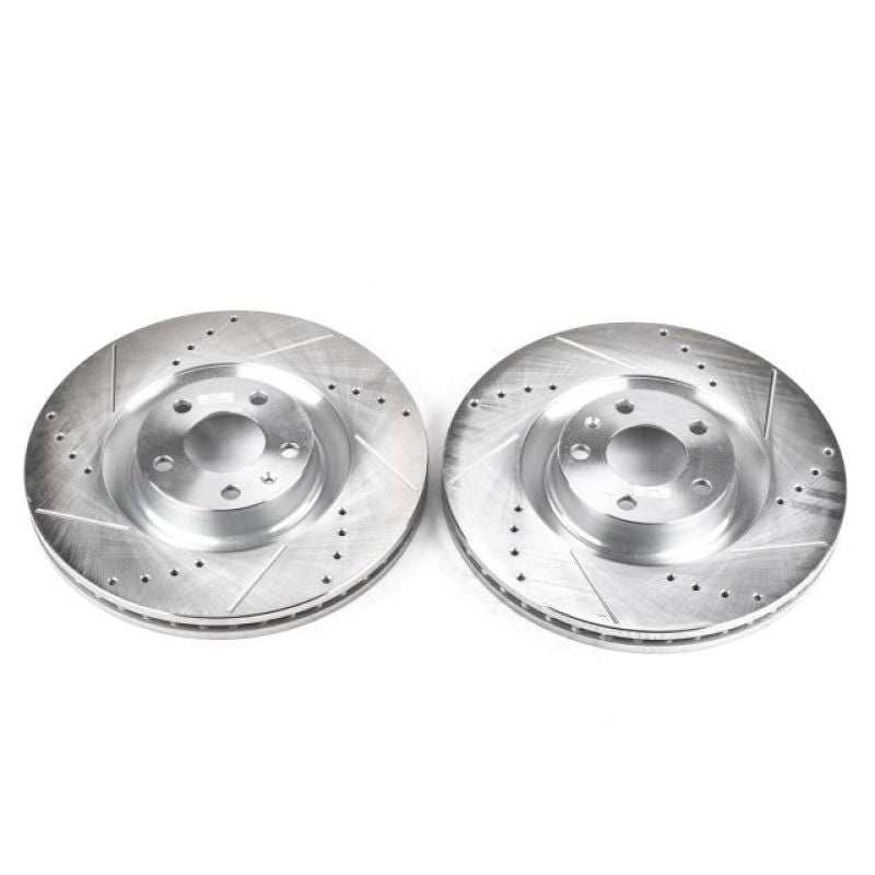 PowerStop Power Stop 04-09 Audi S4 Front Evolution Drilled & Slotted Rotors – Pair