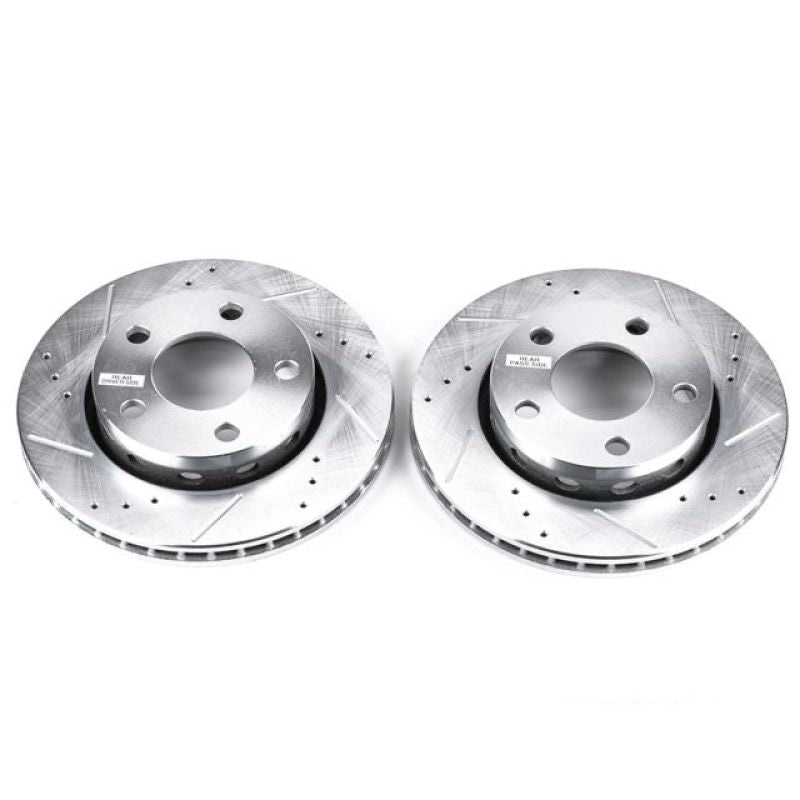 PowerStop Power Stop 00-02 Audi S4 Rear Evolution Drilled & Slotted Rotors – Pair