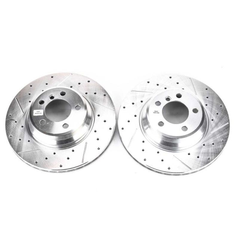 PowerStop Power Stop 02-05 BMW 745i Front Evolution Drilled & Slotted Rotors – Pair