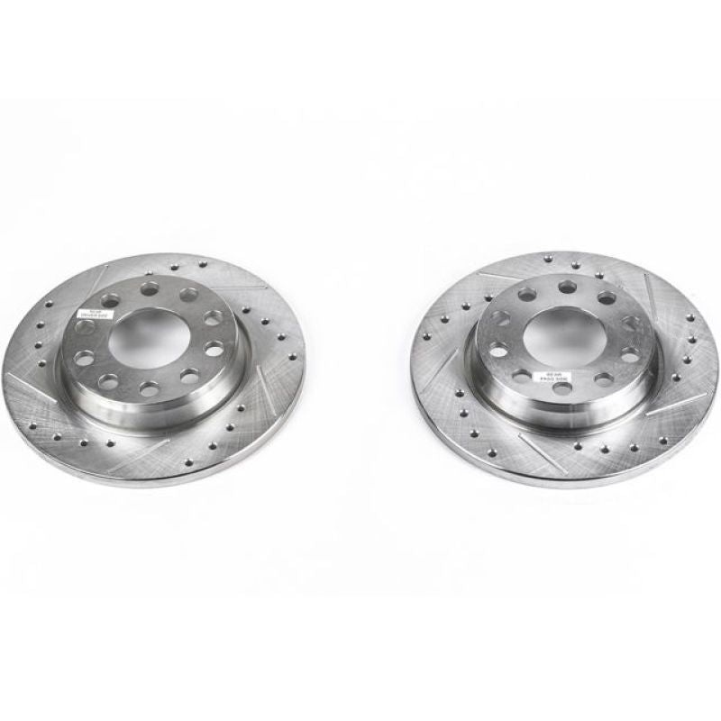 PowerStop Power Stop 02-06 Audi A4 Rear Evolution Drilled & Slotted Rotors – Pair