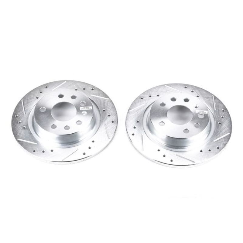PowerStop Power Stop 03-11 Saab 9-3 Rear Evolution Drilled & Slotted Rotors – Pair