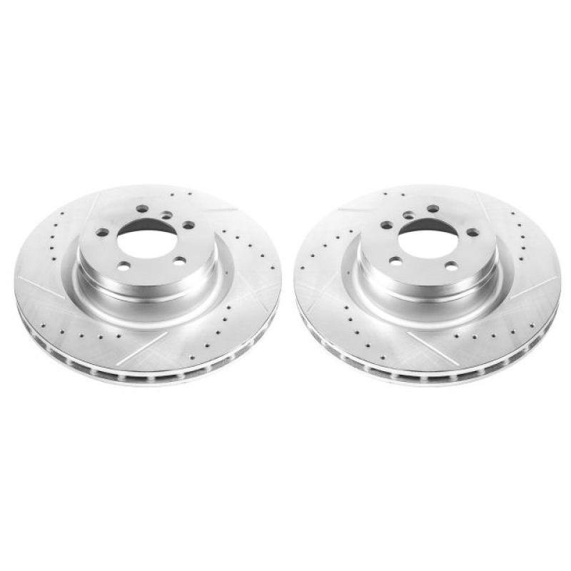 PowerStop Power Stop 06-12 Land Rover Range Rover Front Evolution Drilled & Slotted Rotors – Pair