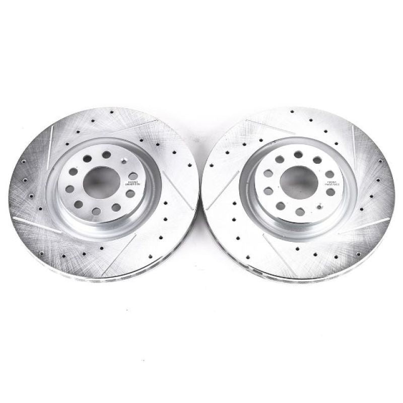 PowerStop Power Stop 15-18 Audi S3 Front Evolution Drilled & Slotted Rotors – Pair