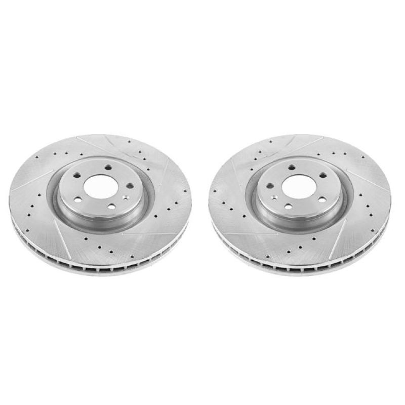 PowerStop Power Stop 17-18 Audi A6 Front Evolution Drilled & Slotted Rotors – Pair