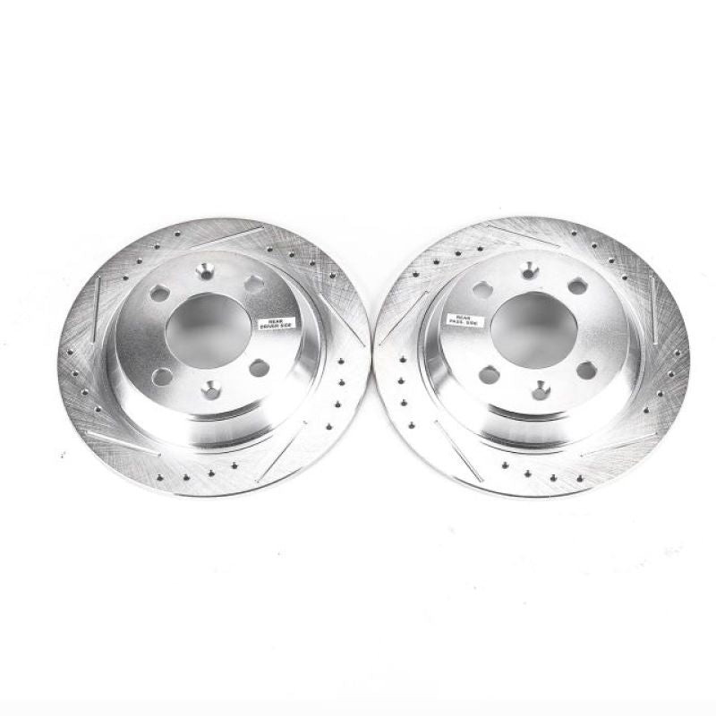 PowerStop Power Stop 87-93 Saab 900 Rear Evolution Drilled & Slotted Rotors – Pair