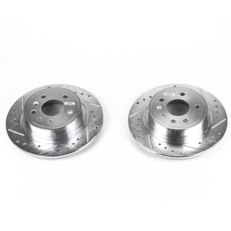 PowerStop Power Stop 99-10 Saab 9-5 Rear Evolution Drilled & Slotted Rotors – Pair