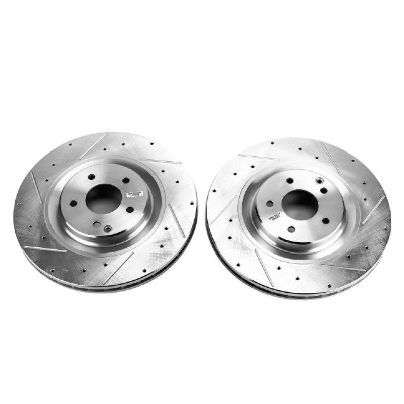 PowerStop Power Stop 02-04 Mercedes-Benz C32 AMG Front Evolution Drilled & Slotted Rotors – Pair