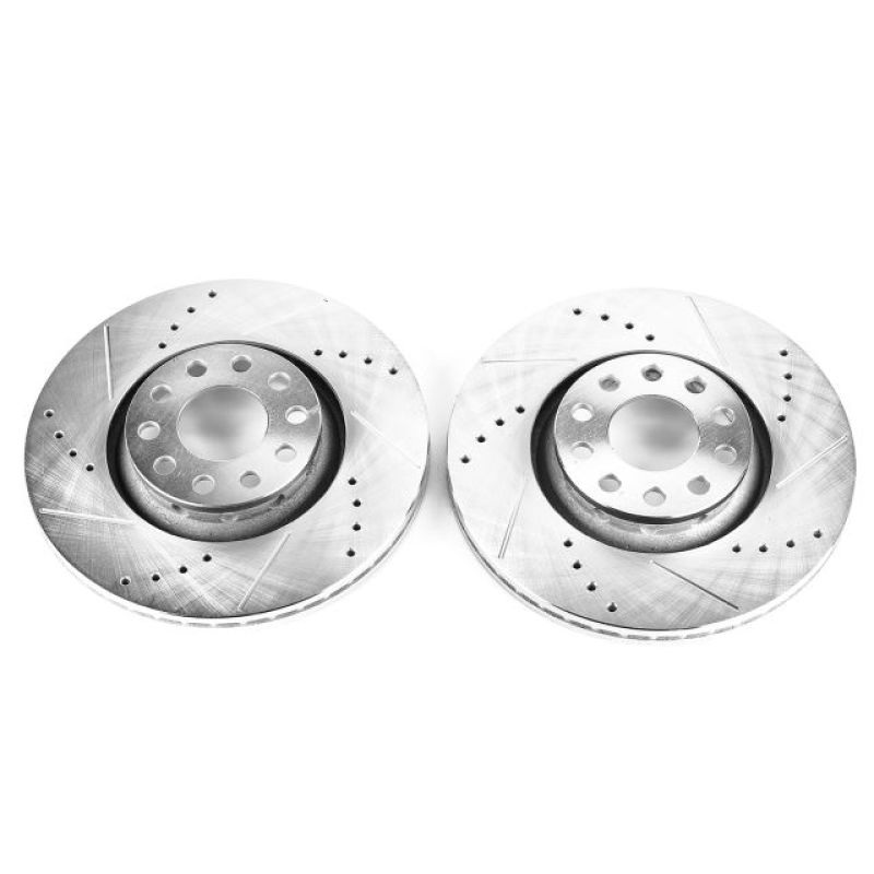 PowerStop Power Stop 02-06 Audi A4 Front Evolution Drilled & Slotted Rotors – Pair