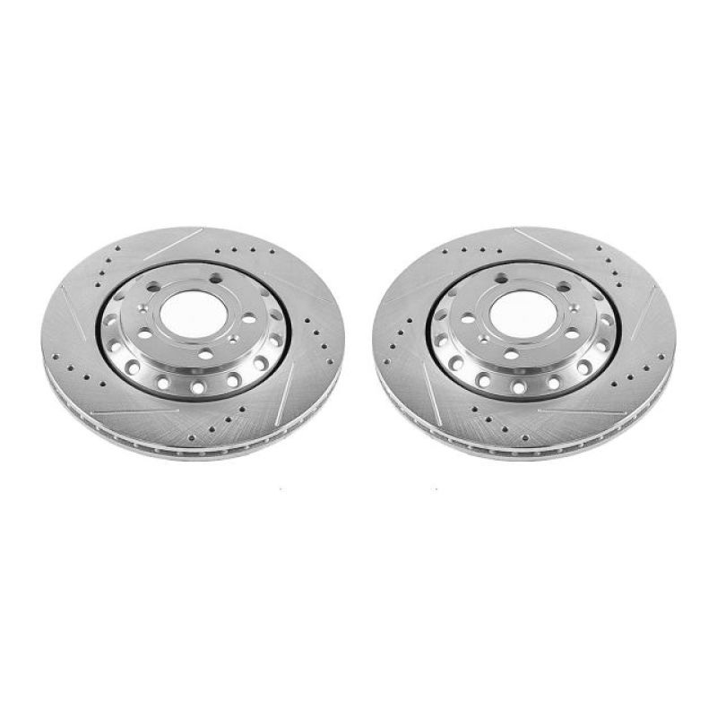 PowerStop Power Stop 03-10 Audi A8 Quattro Rear Evolution Drilled & Slotted Rotors – Pair