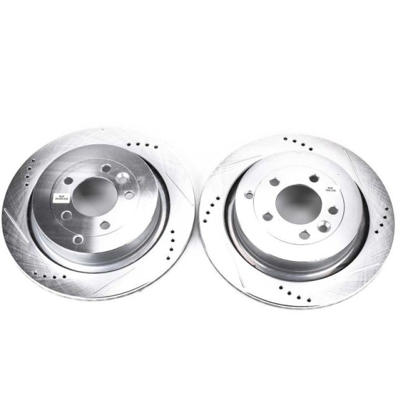 PowerStop Power Stop 05-09 Land Rover LR3 Rear Evolution Drilled & Slotted Rotors – Pair