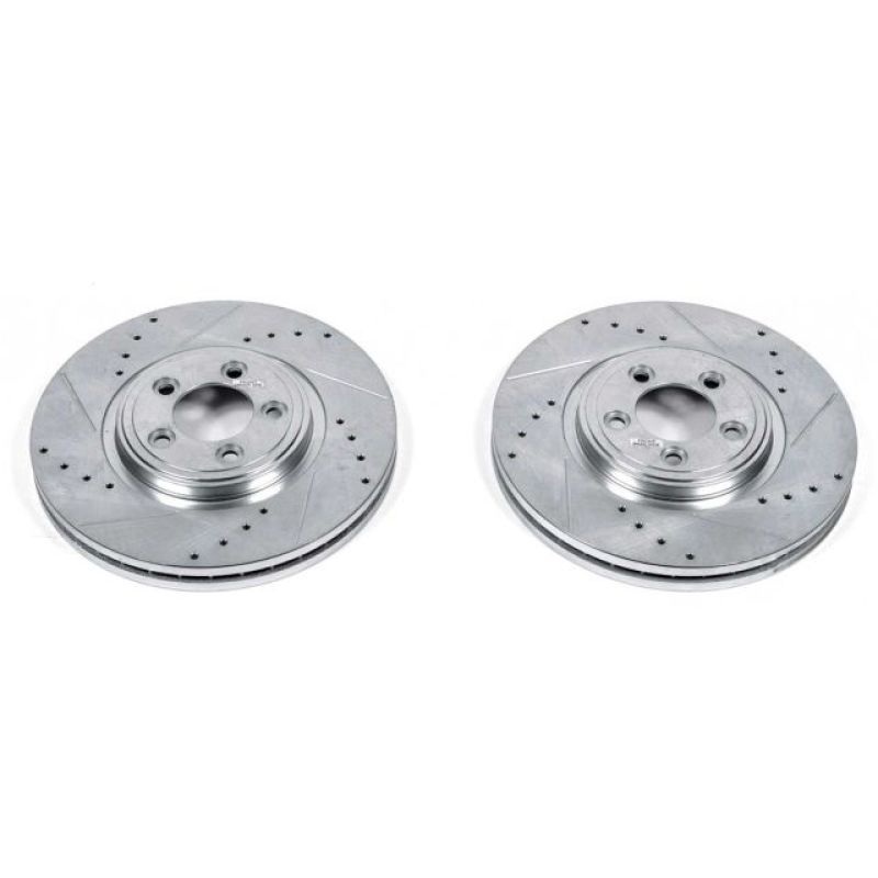 PowerStop Power Stop 06-08 Jaguar S-Type Front Evolution Drilled & Slotted Rotors – Pair