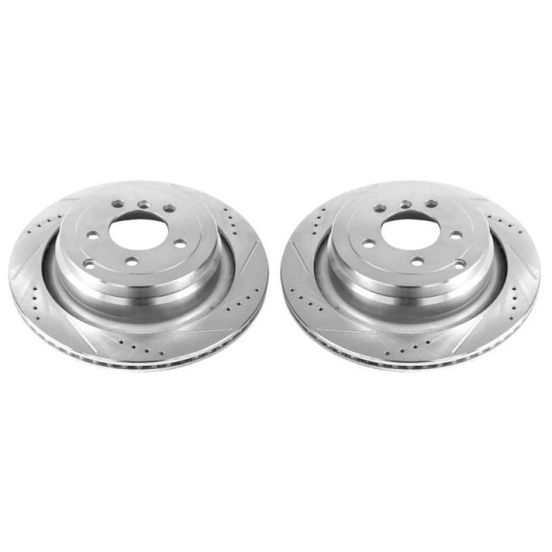 PowerStop Power Stop 06-12 Land Rover Range Rover Rear Evolution Drilled & Slotted Rotors – Pair